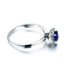 Anel Ouro Branco 18K Eternité Safira
