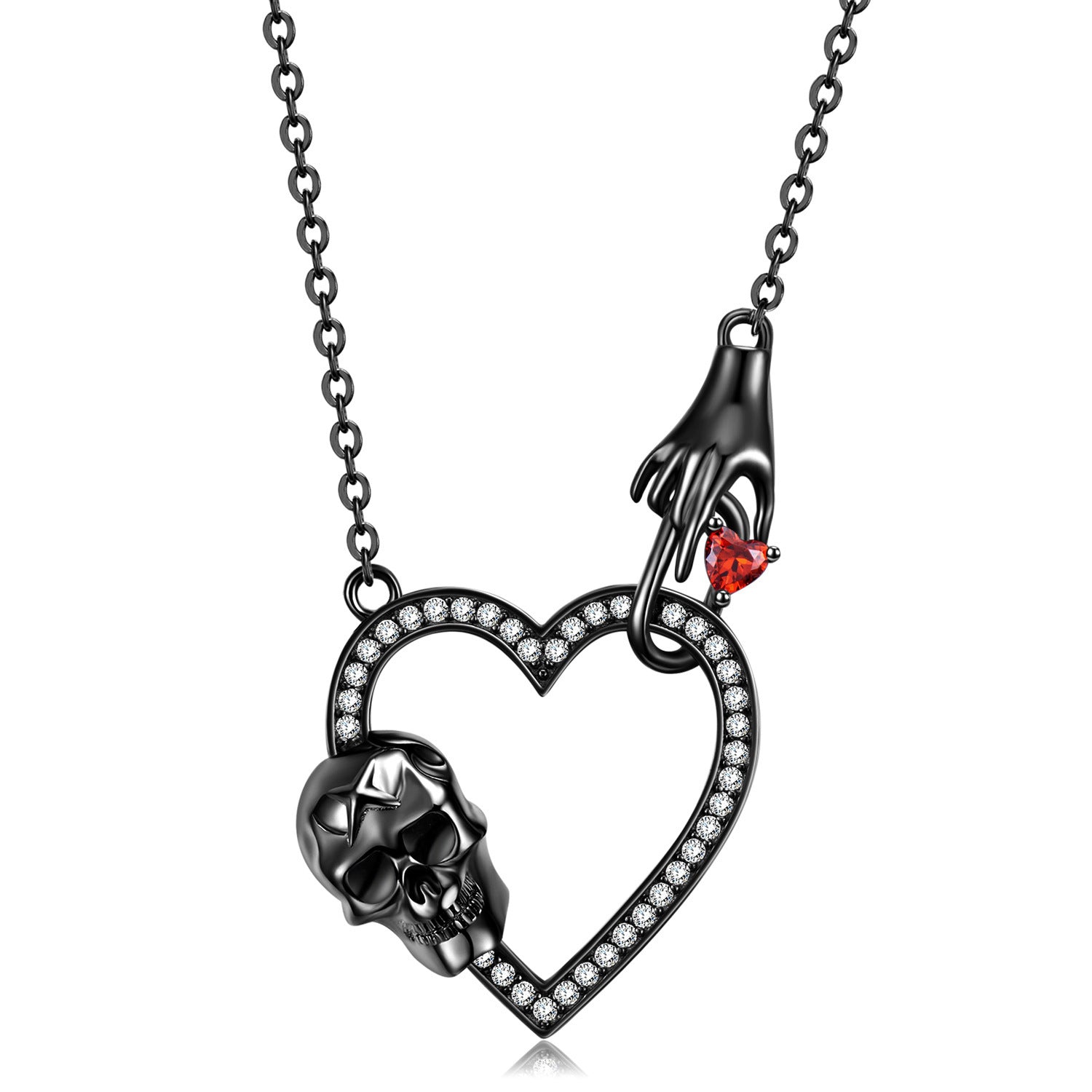 Colar Love Skeleton em Prata 925